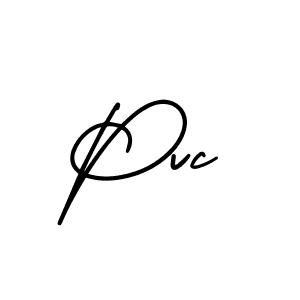Design your own signature with our free online signature maker. With this signature software, you can create a handwritten (AmerikaSignatureDemo-Regular) signature for name Pvc. Pvc signature style 3 images and pictures png
