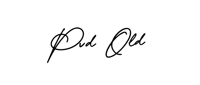 How to make Pvd Old name signature. Use AmerikaSignatureDemo-Regular style for creating short signs online. This is the latest handwritten sign. Pvd Old signature style 3 images and pictures png