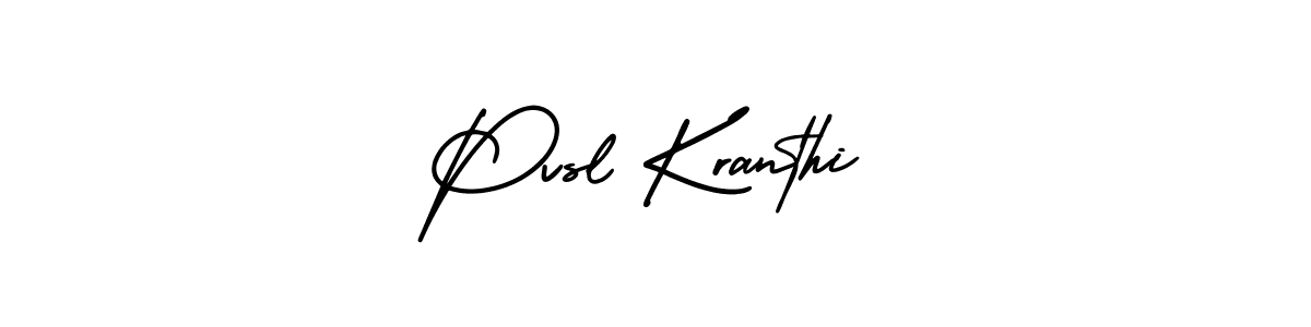 It looks lik you need a new signature style for name Pvsl Kranthi. Design unique handwritten (AmerikaSignatureDemo-Regular) signature with our free signature maker in just a few clicks. Pvsl Kranthi signature style 3 images and pictures png