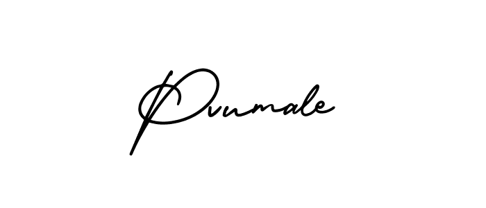 Design your own signature with our free online signature maker. With this signature software, you can create a handwritten (AmerikaSignatureDemo-Regular) signature for name Pvumale. Pvumale signature style 3 images and pictures png