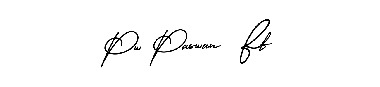 Also You can easily find your signature by using the search form. We will create Pw Paswan  Ff name handwritten signature images for you free of cost using AmerikaSignatureDemo-Regular sign style. Pw Paswan  Ff signature style 3 images and pictures png