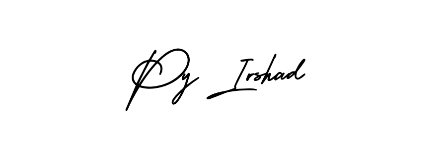 How to make Py Irshad signature? AmerikaSignatureDemo-Regular is a professional autograph style. Create handwritten signature for Py Irshad name. Py Irshad signature style 3 images and pictures png