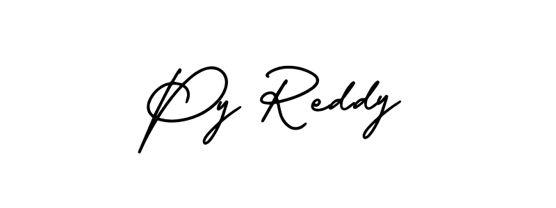 Make a beautiful signature design for name Py Reddy. With this signature (AmerikaSignatureDemo-Regular) style, you can create a handwritten signature for free. Py Reddy signature style 3 images and pictures png