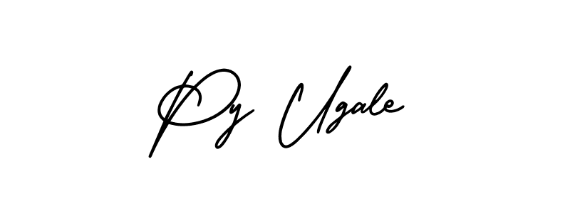 The best way (AmerikaSignatureDemo-Regular) to make a short signature is to pick only two or three words in your name. The name Py Ugale include a total of six letters. For converting this name. Py Ugale signature style 3 images and pictures png