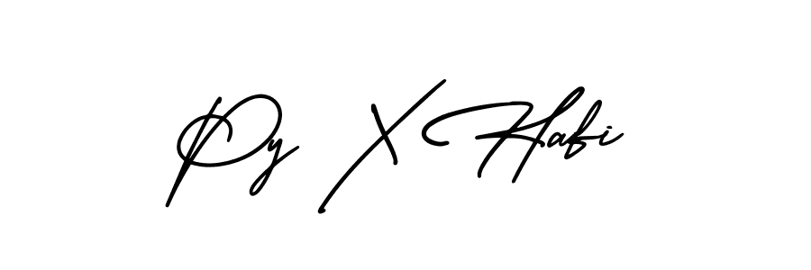 Create a beautiful signature design for name Py X Hafi. With this signature (AmerikaSignatureDemo-Regular) fonts, you can make a handwritten signature for free. Py X Hafi signature style 3 images and pictures png