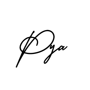 Create a beautiful signature design for name Pya. With this signature (AmerikaSignatureDemo-Regular) fonts, you can make a handwritten signature for free. Pya signature style 3 images and pictures png