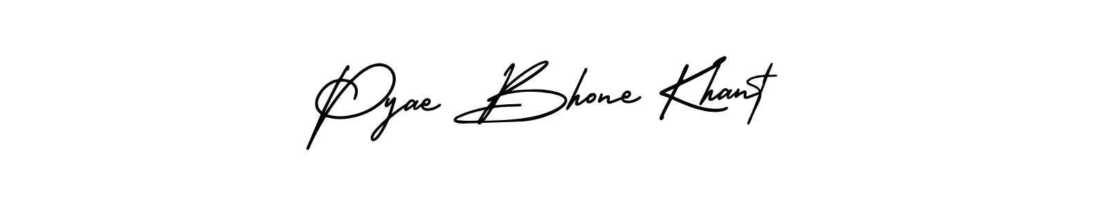 Make a short Pyae Bhone Khant signature style. Manage your documents anywhere anytime using AmerikaSignatureDemo-Regular. Create and add eSignatures, submit forms, share and send files easily. Pyae Bhone Khant signature style 3 images and pictures png