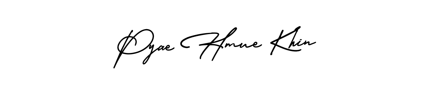 Also You can easily find your signature by using the search form. We will create Pyae Hmue Khin name handwritten signature images for you free of cost using AmerikaSignatureDemo-Regular sign style. Pyae Hmue Khin signature style 3 images and pictures png