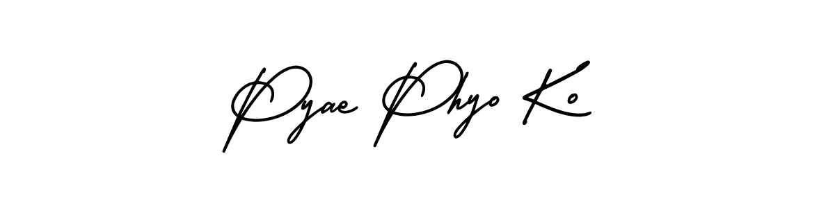 Make a beautiful signature design for name Pyae Phyo Ko. With this signature (AmerikaSignatureDemo-Regular) style, you can create a handwritten signature for free. Pyae Phyo Ko signature style 3 images and pictures png