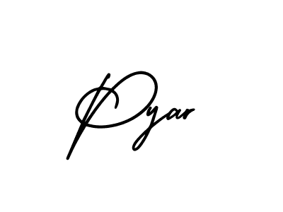 Make a beautiful signature design for name Pyar. With this signature (AmerikaSignatureDemo-Regular) style, you can create a handwritten signature for free. Pyar signature style 3 images and pictures png