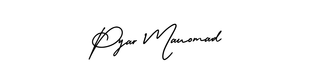 How to Draw Pyar Mauomad signature style? AmerikaSignatureDemo-Regular is a latest design signature styles for name Pyar Mauomad. Pyar Mauomad signature style 3 images and pictures png