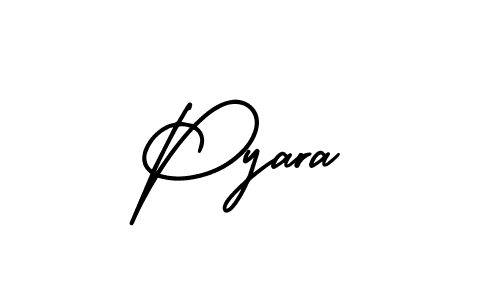 Use a signature maker to create a handwritten signature online. With this signature software, you can design (AmerikaSignatureDemo-Regular) your own signature for name Pyara. Pyara signature style 3 images and pictures png