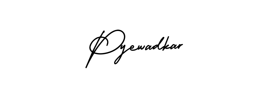 Pyewadkar stylish signature style. Best Handwritten Sign (AmerikaSignatureDemo-Regular) for my name. Handwritten Signature Collection Ideas for my name Pyewadkar. Pyewadkar signature style 3 images and pictures png