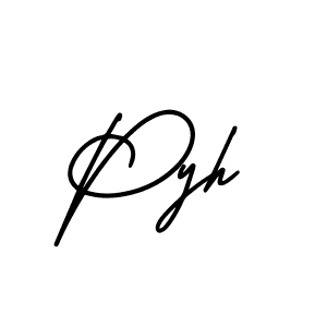 Pyh stylish signature style. Best Handwritten Sign (AmerikaSignatureDemo-Regular) for my name. Handwritten Signature Collection Ideas for my name Pyh. Pyh signature style 3 images and pictures png