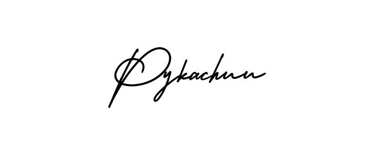 Pykachuu stylish signature style. Best Handwritten Sign (AmerikaSignatureDemo-Regular) for my name. Handwritten Signature Collection Ideas for my name Pykachuu. Pykachuu signature style 3 images and pictures png