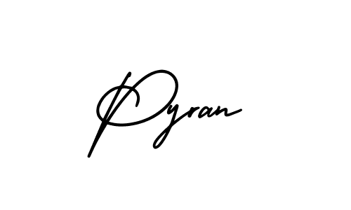 Use a signature maker to create a handwritten signature online. With this signature software, you can design (AmerikaSignatureDemo-Regular) your own signature for name Pyran. Pyran signature style 3 images and pictures png