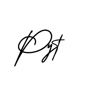 Use a signature maker to create a handwritten signature online. With this signature software, you can design (AmerikaSignatureDemo-Regular) your own signature for name Pyt. Pyt signature style 3 images and pictures png