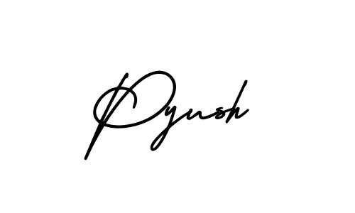 Also we have Pyush name is the best signature style. Create professional handwritten signature collection using AmerikaSignatureDemo-Regular autograph style. Pyush signature style 3 images and pictures png