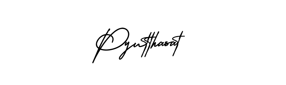 Make a beautiful signature design for name Pyutthasat. With this signature (AmerikaSignatureDemo-Regular) style, you can create a handwritten signature for free. Pyutthasat signature style 3 images and pictures png