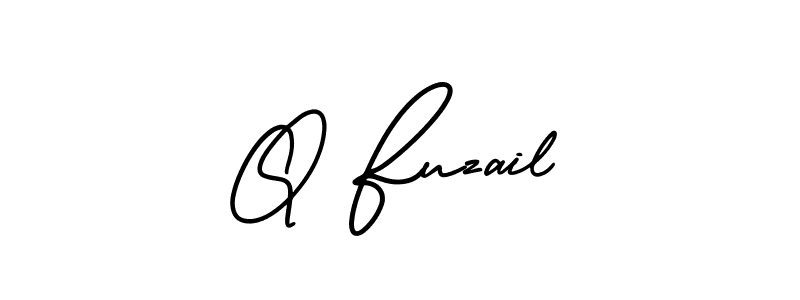 if you are searching for the best signature style for your name Q Fuzail. so please give up your signature search. here we have designed multiple signature styles  using AmerikaSignatureDemo-Regular. Q Fuzail signature style 3 images and pictures png