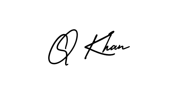 Design your own signature with our free online signature maker. With this signature software, you can create a handwritten (AmerikaSignatureDemo-Regular) signature for name Q Khan. Q Khan signature style 3 images and pictures png