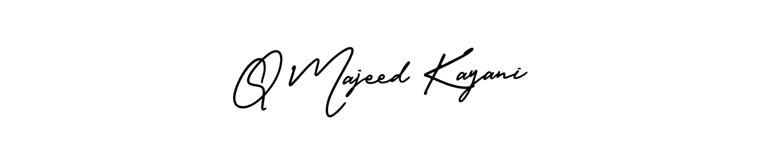 How to make Q Majeed Kayani signature? AmerikaSignatureDemo-Regular is a professional autograph style. Create handwritten signature for Q Majeed Kayani name. Q Majeed Kayani signature style 3 images and pictures png