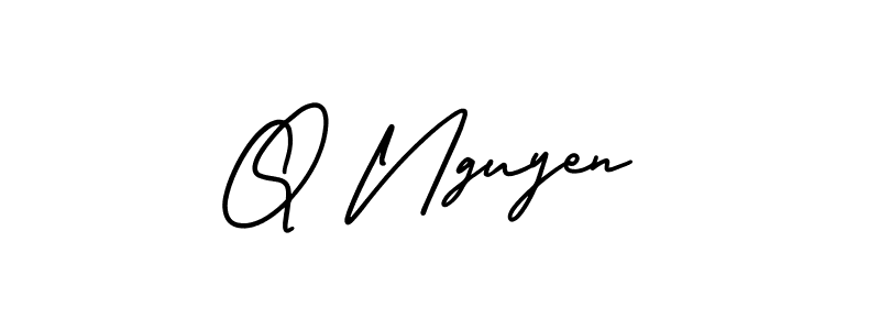 It looks lik you need a new signature style for name Q Nguyen. Design unique handwritten (AmerikaSignatureDemo-Regular) signature with our free signature maker in just a few clicks. Q Nguyen signature style 3 images and pictures png