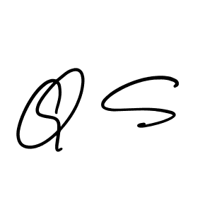 This is the best signature style for the Q S name. Also you like these signature font (AmerikaSignatureDemo-Regular). Mix name signature. Q S signature style 3 images and pictures png
