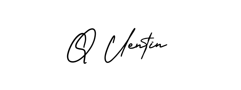 Q Uentin stylish signature style. Best Handwritten Sign (AmerikaSignatureDemo-Regular) for my name. Handwritten Signature Collection Ideas for my name Q Uentin. Q Uentin signature style 3 images and pictures png