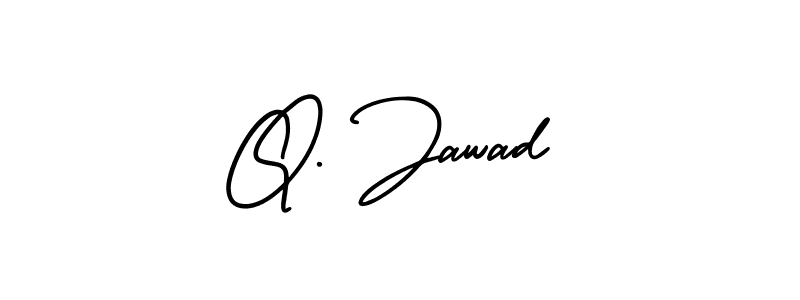 AmerikaSignatureDemo-Regular is a professional signature style that is perfect for those who want to add a touch of class to their signature. It is also a great choice for those who want to make their signature more unique. Get Q. Jawad name to fancy signature for free. Q. Jawad signature style 3 images and pictures png