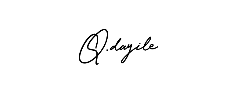 How to make Q.dayile signature? AmerikaSignatureDemo-Regular is a professional autograph style. Create handwritten signature for Q.dayile name. Q.dayile signature style 3 images and pictures png