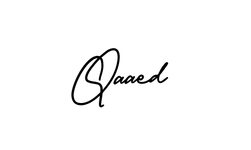 How to make Qaaed name signature. Use AmerikaSignatureDemo-Regular style for creating short signs online. This is the latest handwritten sign. Qaaed signature style 3 images and pictures png