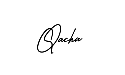 How to make Qacha signature? AmerikaSignatureDemo-Regular is a professional autograph style. Create handwritten signature for Qacha name. Qacha signature style 3 images and pictures png