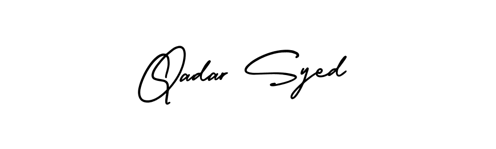 It looks lik you need a new signature style for name Qadar Syed. Design unique handwritten (AmerikaSignatureDemo-Regular) signature with our free signature maker in just a few clicks. Qadar Syed signature style 3 images and pictures png