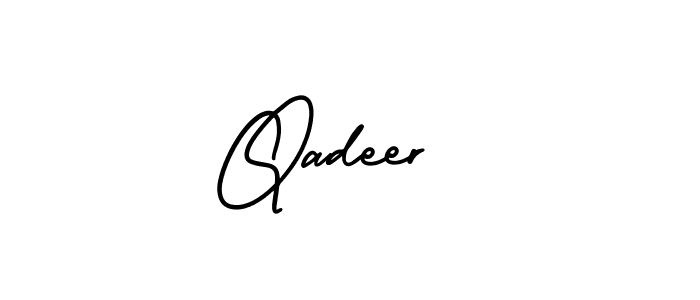 Best and Professional Signature Style for Qadeer . AmerikaSignatureDemo-Regular Best Signature Style Collection. Qadeer  signature style 3 images and pictures png