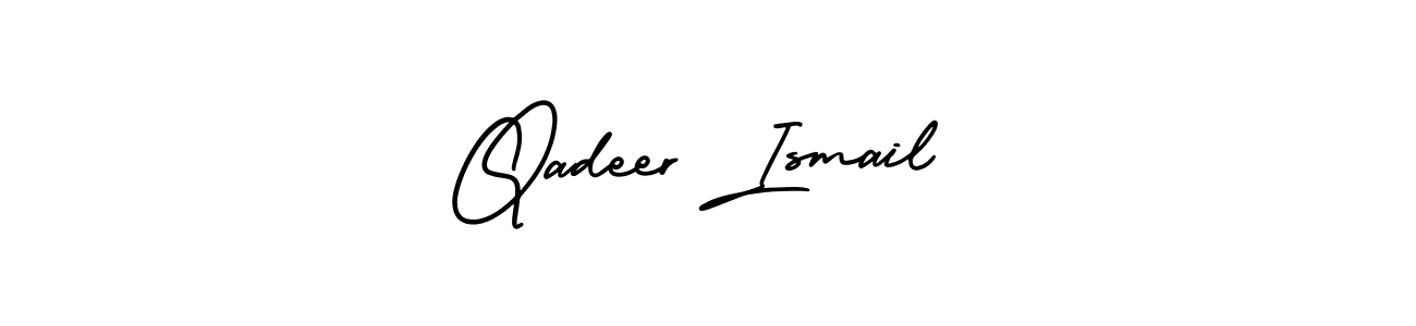 Similarly AmerikaSignatureDemo-Regular is the best handwritten signature design. Signature creator online .You can use it as an online autograph creator for name Qadeer Ismail. Qadeer Ismail signature style 3 images and pictures png