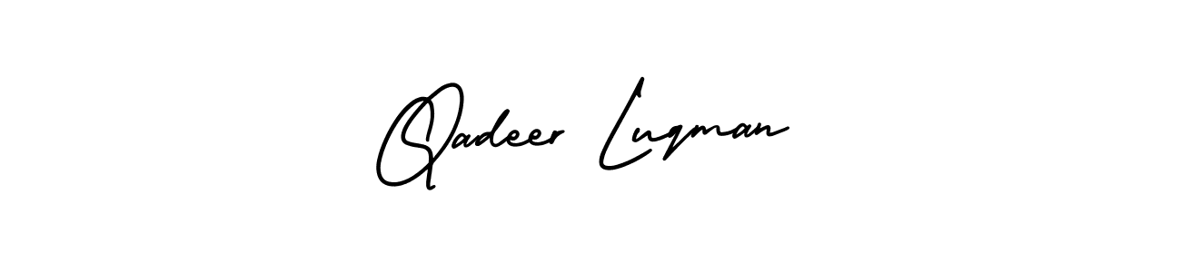 if you are searching for the best signature style for your name Qadeer Luqman. so please give up your signature search. here we have designed multiple signature styles  using AmerikaSignatureDemo-Regular. Qadeer Luqman signature style 3 images and pictures png