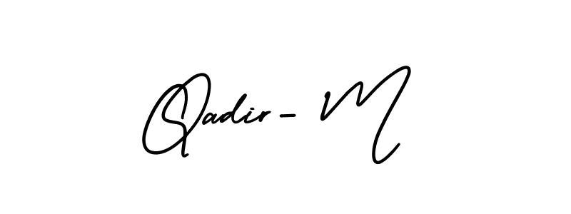 Make a beautiful signature design for name Qadir- M. With this signature (AmerikaSignatureDemo-Regular) style, you can create a handwritten signature for free. Qadir- M signature style 3 images and pictures png