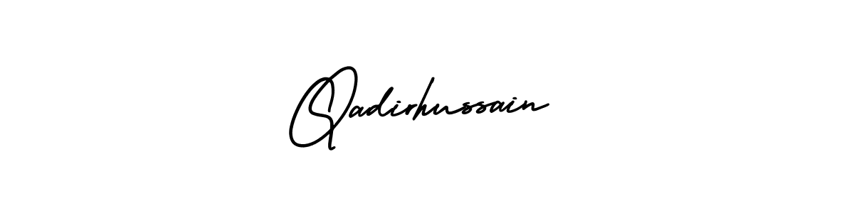 It looks lik you need a new signature style for name Qadirhussain. Design unique handwritten (AmerikaSignatureDemo-Regular) signature with our free signature maker in just a few clicks. Qadirhussain signature style 3 images and pictures png