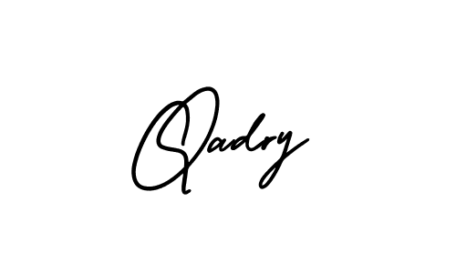 Make a beautiful signature design for name Qadry. With this signature (AmerikaSignatureDemo-Regular) style, you can create a handwritten signature for free. Qadry signature style 3 images and pictures png