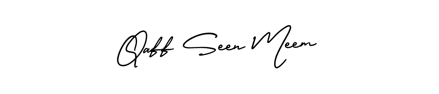 Also You can easily find your signature by using the search form. We will create Qaff Seen Meem name handwritten signature images for you free of cost using AmerikaSignatureDemo-Regular sign style. Qaff Seen Meem signature style 3 images and pictures png