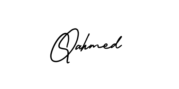 Make a beautiful signature design for name Qahmed. With this signature (AmerikaSignatureDemo-Regular) style, you can create a handwritten signature for free. Qahmed signature style 3 images and pictures png