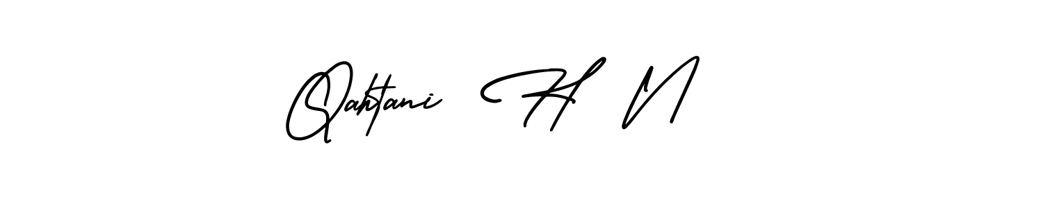 How to make Qahtani  H  N   signature? AmerikaSignatureDemo-Regular is a professional autograph style. Create handwritten signature for Qahtani  H  N   name. Qahtani  H  N   signature style 3 images and pictures png