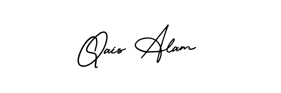 The best way (AmerikaSignatureDemo-Regular) to make a short signature is to pick only two or three words in your name. The name Qais Alam include a total of six letters. For converting this name. Qais Alam signature style 3 images and pictures png