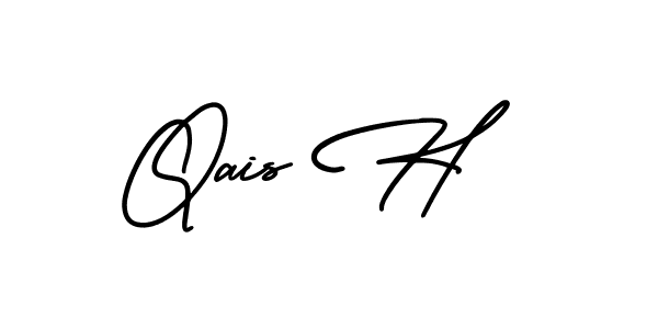 Make a beautiful signature design for name Qais H. With this signature (AmerikaSignatureDemo-Regular) style, you can create a handwritten signature for free. Qais H signature style 3 images and pictures png