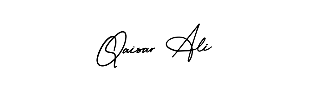How to make Qaisar Ali name signature. Use AmerikaSignatureDemo-Regular style for creating short signs online. This is the latest handwritten sign. Qaisar Ali signature style 3 images and pictures png