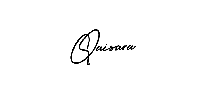 You should practise on your own different ways (AmerikaSignatureDemo-Regular) to write your name (Qaisara) in signature. don't let someone else do it for you. Qaisara signature style 3 images and pictures png