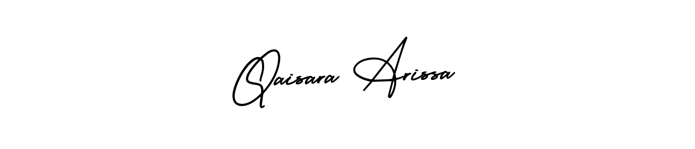 Qaisara Arissa stylish signature style. Best Handwritten Sign (AmerikaSignatureDemo-Regular) for my name. Handwritten Signature Collection Ideas for my name Qaisara Arissa. Qaisara Arissa signature style 3 images and pictures png
