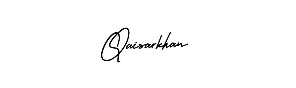 This is the best signature style for the Qaisarkhan name. Also you like these signature font (AmerikaSignatureDemo-Regular). Mix name signature. Qaisarkhan signature style 3 images and pictures png