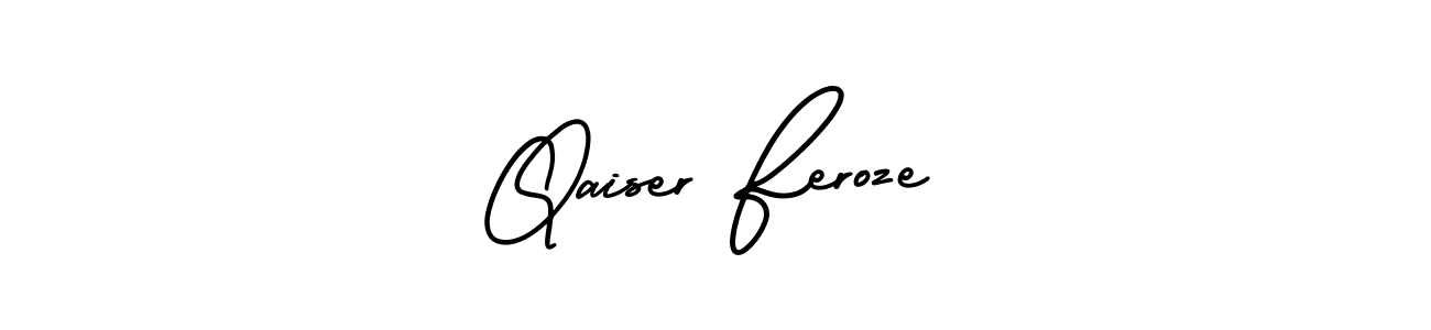 Make a beautiful signature design for name Qaiser Feroze. With this signature (AmerikaSignatureDemo-Regular) style, you can create a handwritten signature for free. Qaiser Feroze signature style 3 images and pictures png